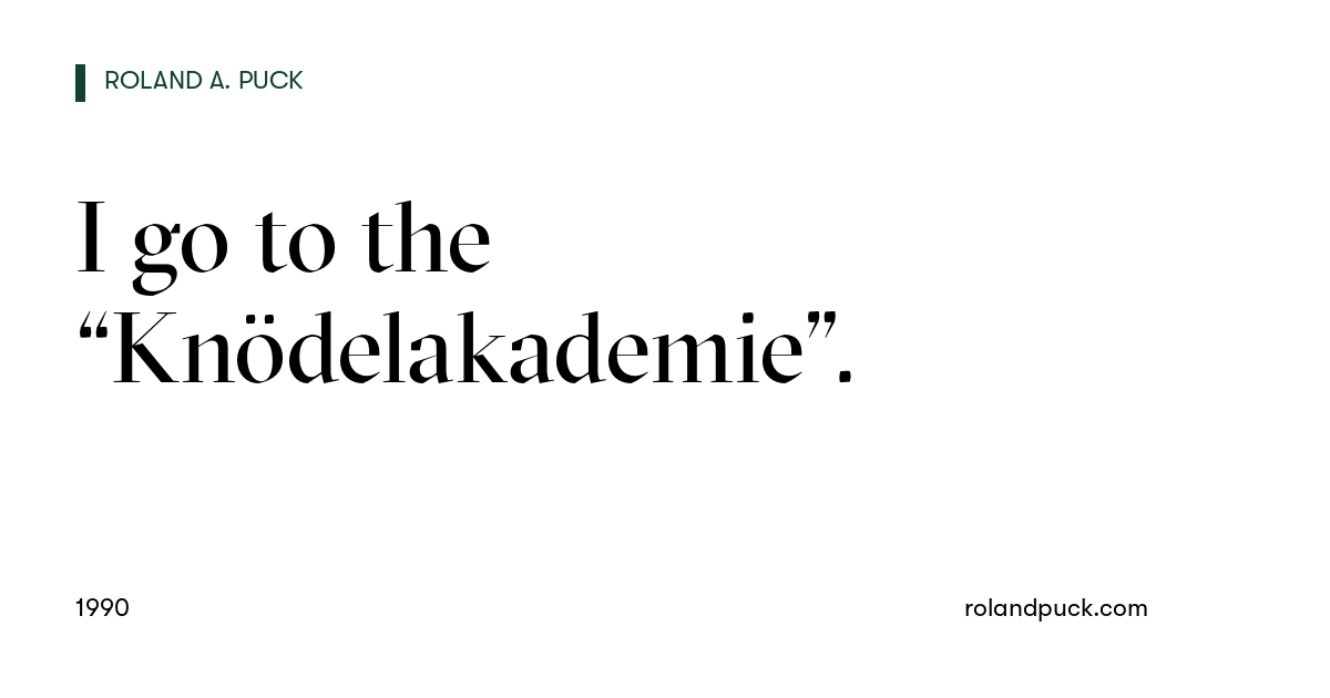 Post card: I go to the “Knödelakademie”.
