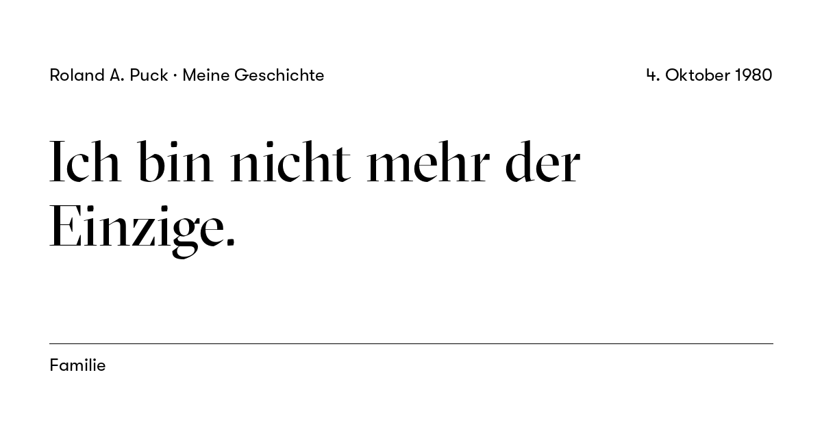 Beitragskarte: Ich bin nicht mehr der Einzige.