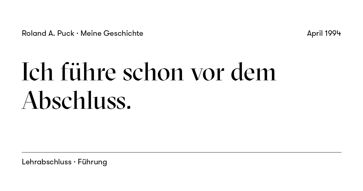 Beitragskarte: Ich führe schon vor dem Abschluss.