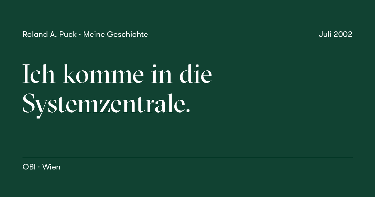 Beitragskarte: Ich komme in die Systemzentrale.