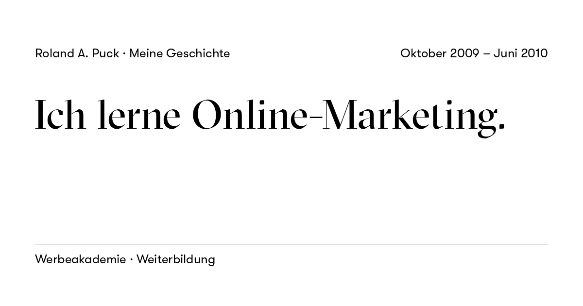 Beitragskarte: Ich lerne Online-Marketing.