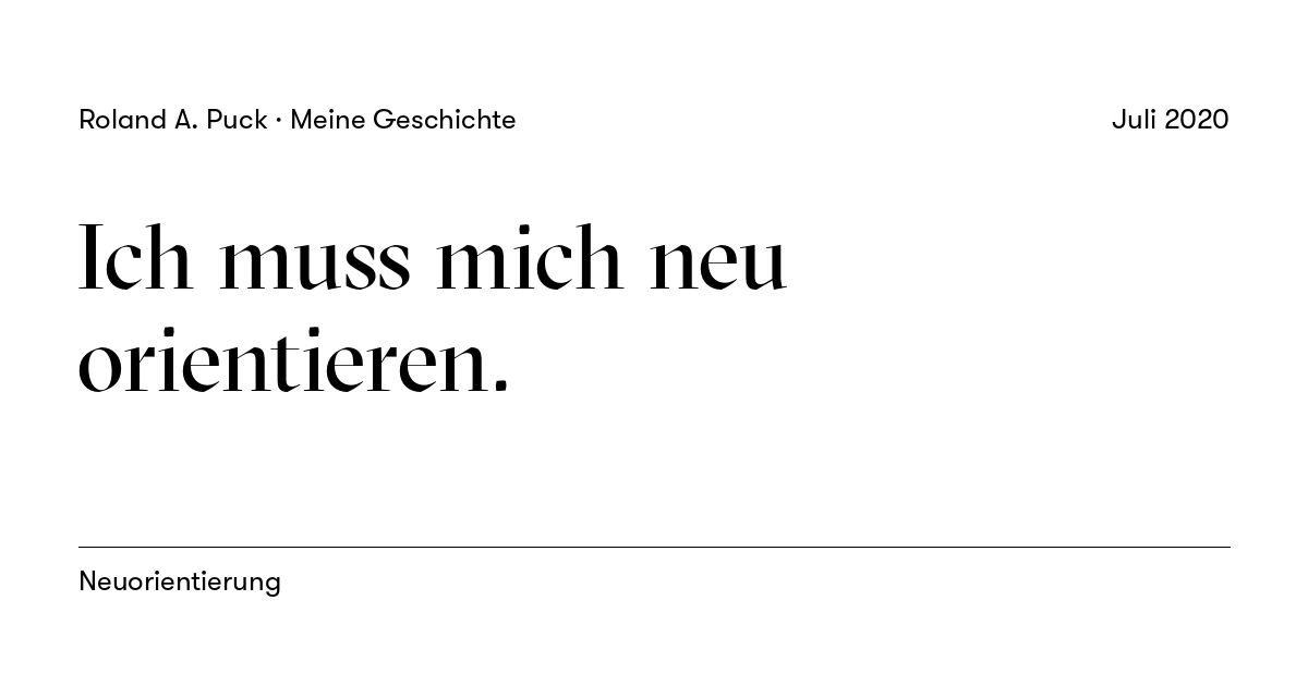 Beitragskarte: Ich muss mich neu orientieren.