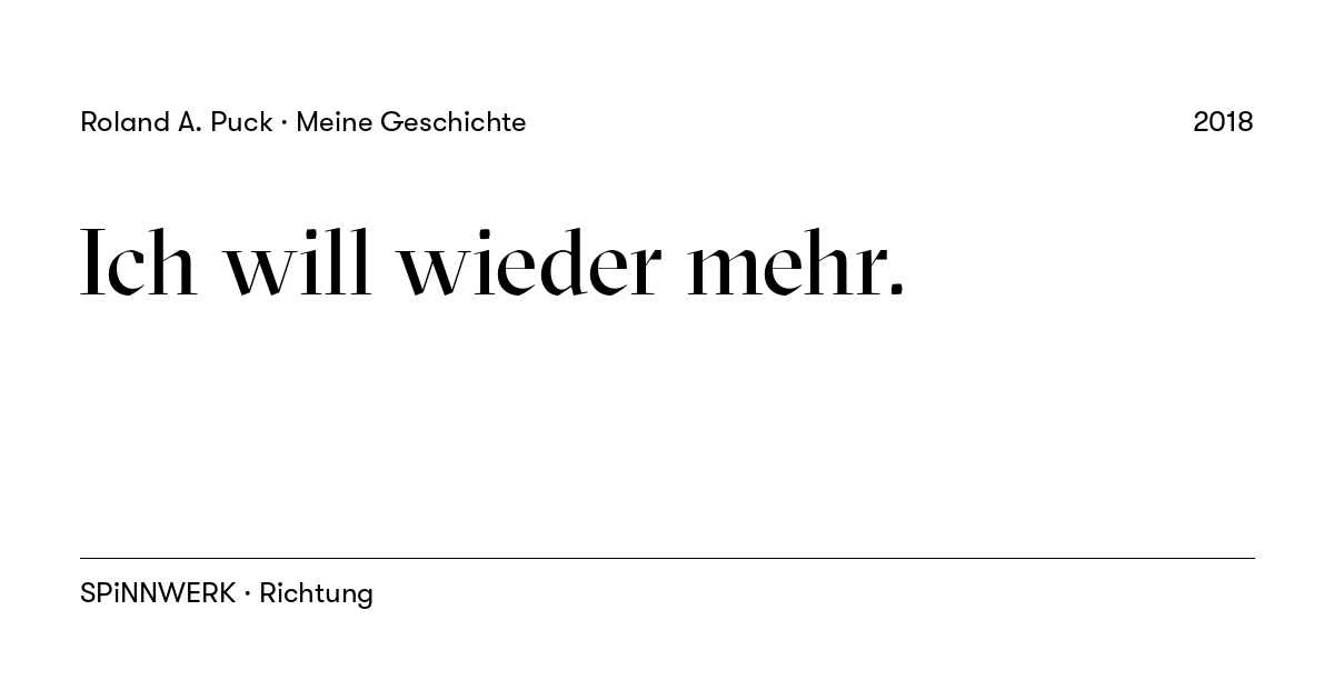 Beitragskarte: Ich will wieder mehr.